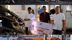 Momen Iduladha Tirta Asasta Sembelih 42 Hewan Qurban