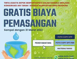 Ayo Daftar Jadi Pelanggan Tirta Asasta Depok Gratis